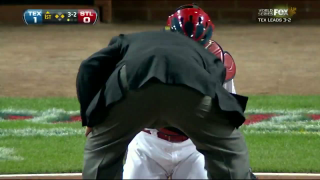 Last Night's Best World Series Highlight: The Fox Logo Shooting Out Of The Umpire's Ass